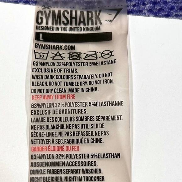 Gymshark Purple Gray Ombre Seamless Sports Bra Large - Picture 6 of 6